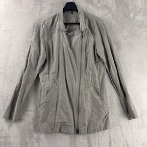 Eileen‎ Fisher Jacket Womens Size Small Gray Lightweight Zip Front
